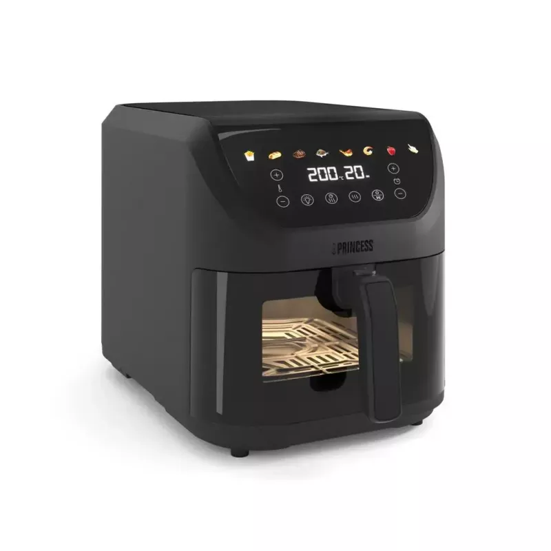 Hot air fryer Princess 182476 Single 8 L, 2000 W, touch control, black, 80°C min