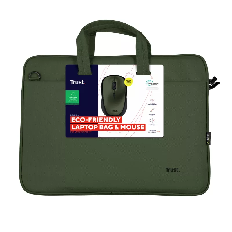 Trust Bologna 40.6 cm (16 inch) Briefcase Green