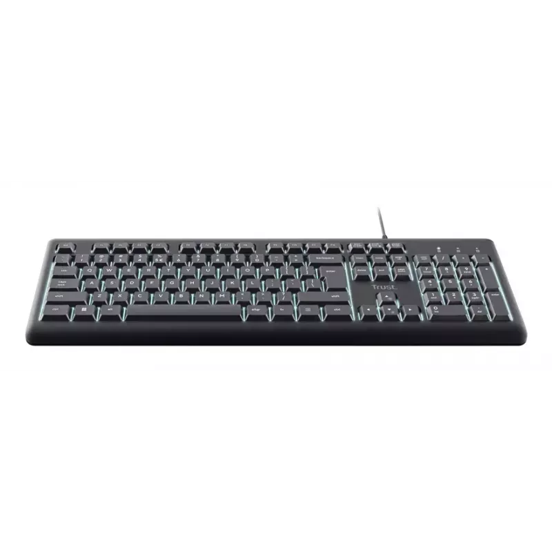 Wired full-size keyboard TRUST Primo Illuminated USB QWERTZ German, 104 keys, black, 1.8 m cable