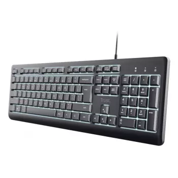 Wired full-size keyboard TRUST Primo Illuminated USB QWERTZ German, 104 keys, black, 1.8 m cable