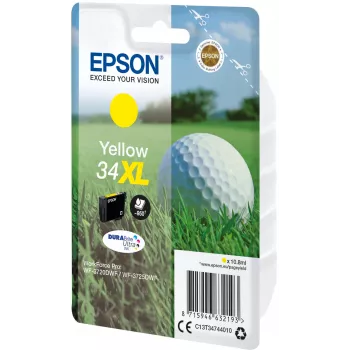 Epson Golf ball Singlepack Yellow 34XL DURABrite Ultra Ink, High (XL) Yield, Yellow, Pigment-based ink, 10.8 ml, 1 pc(s), 950 pages