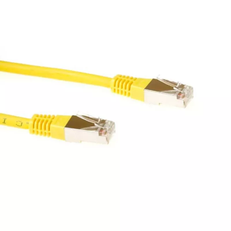 ACT Yellow 1 meter F/UTP CAT5E patch cable with RJ45 connectors