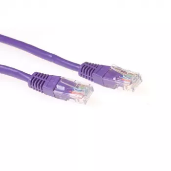 ACT Purple 1 meter U/UTP CAT5E patch cable with RJ45 connectors