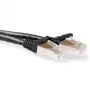 ACT Black 0.5 meter LSZH SFTP CAT6A patch cable snagless with RJ45 connectors