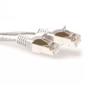 ACT White 0.5 meter LSZH SFTP CAT6A patch cable snagless with RJ45 connectors