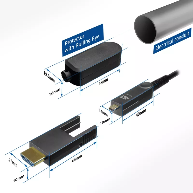 ACT 30 meters HDMI High Speed 4K Active Optical Cable with detachable connector v2.0 HDMI-A male - HDMI-A male