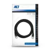 ACT Black 5.0 meter U/UTP, CAT6 patch cable with RJ45 connectors