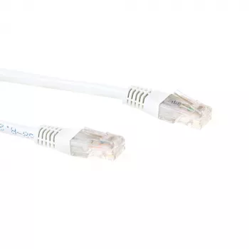 ACT White 5.0 meter LSZH U/UTP CAT6 patch cable with RJ45 connectors
