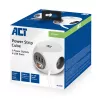 Power distribution unit ACT AC2430 — 3× Type F AC outlets, 230 V, 16 A, 1.5 m cable, white