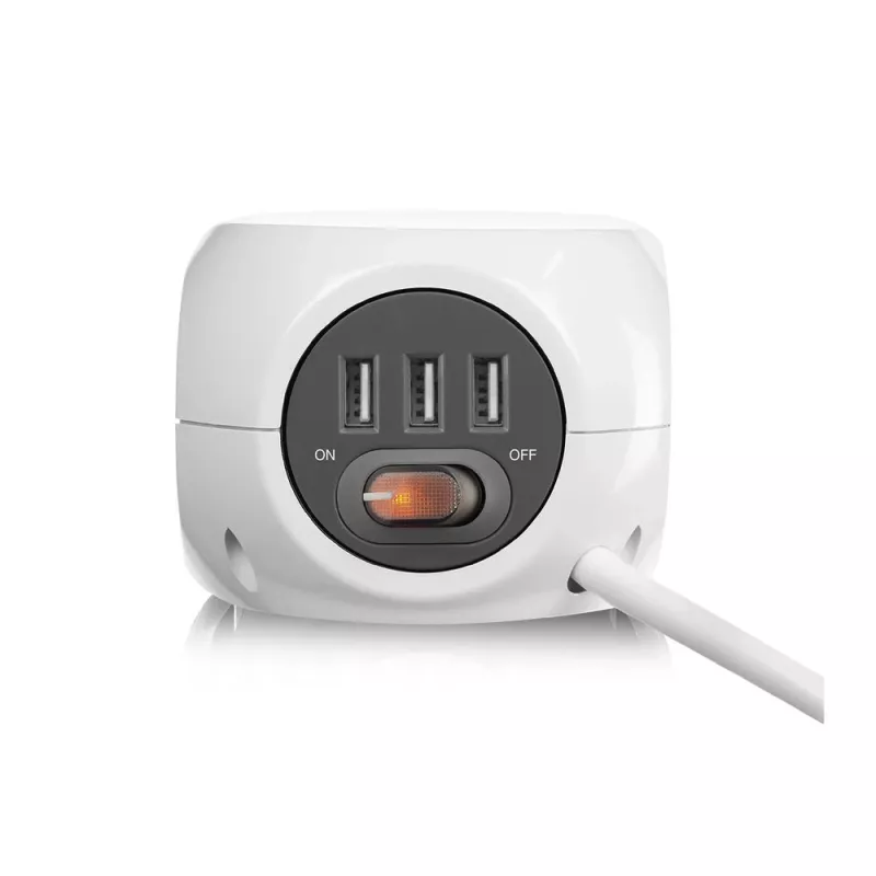 Power distribution unit ACT AC2430 — 3× Type F AC outlets, 230 V, 16 A, 1.5 m cable, white