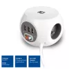Power distribution unit ACT AC2430 — 3× Type F AC outlets, 230 V, 16 A, 1.5 m cable, white