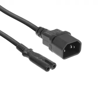 Power Cord C14 - C7 black 0.2 m ACT AK5248 250V 2.5A