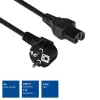 ACT Powercord mains connector CEE 7/7 male (angled) - C15 black 2 m