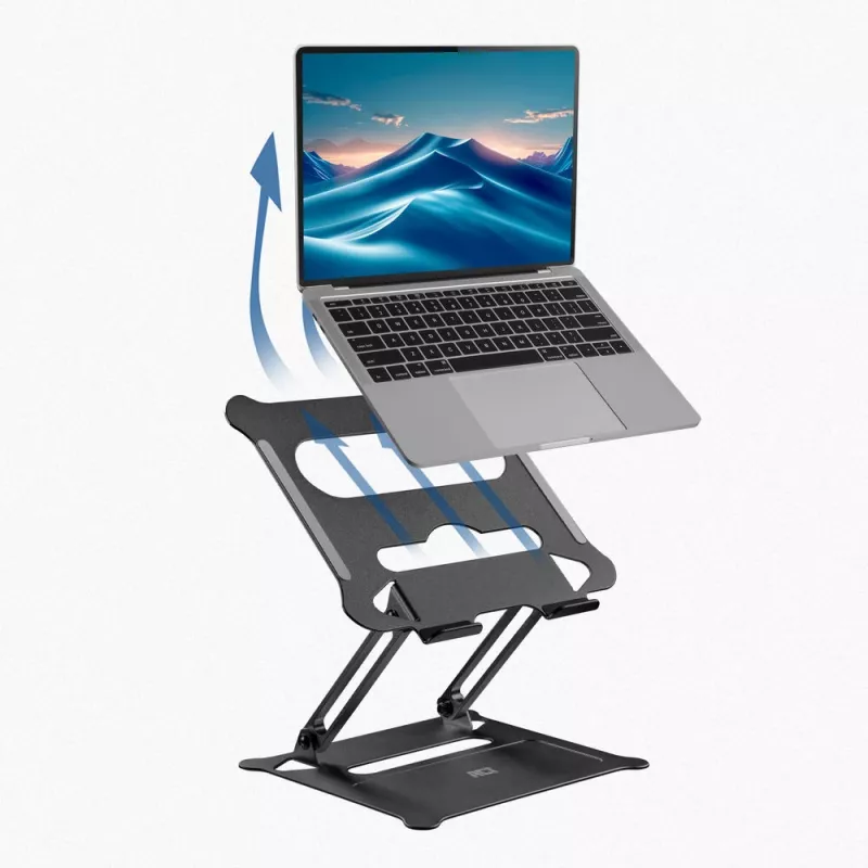 Laptop Stand ACT AC8140 Aluminium Stepless Height Adjustment Black
