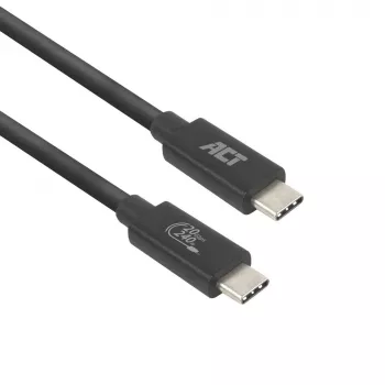 ACT USB4 20Gbps 240W USB Type-C Cable 2m Black USB-IF Certified