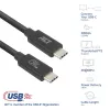ACT USB4 20Gbps 240W USB Type-C Cable 2m Black USB-IF Certified