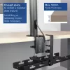 Under-desk cable management tray ACT, clamp mount, 40 cm, steel, 5 kg capacity