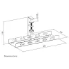 Under-desk cable management tray ACT, clamp mount, 40 cm, steel, 5 kg capacity