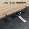 Under-desk extendable cable management tray ACT 43–72 cm clamp mount, steel, 728×130×190 mm, 5 kg