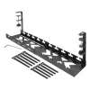 Under-desk extendable cable management tray ACT 43–72 cm clamp mount, steel, 728×130×190 mm, 5 kg