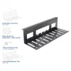 Under-desk cable management tray ACT 40 cm steel, straight, 3 kg capacity (W400×D140×H100 mm)
