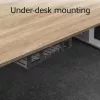 Under-desk cable management tray ACT 40 cm steel, straight, 3 kg capacity (W400×D140×H100 mm)