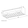 Under-desk cable management tray ACT 40 cm steel, straight, 3 kg capacity (W400×D140×H100 mm)