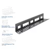 Under-desk cable management tray ACT 80 cm — steel straight horizontal tray 800×140×100 mm