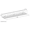 Under-desk cable management tray ACT 80 cm — steel straight horizontal tray 800×140×100 mm