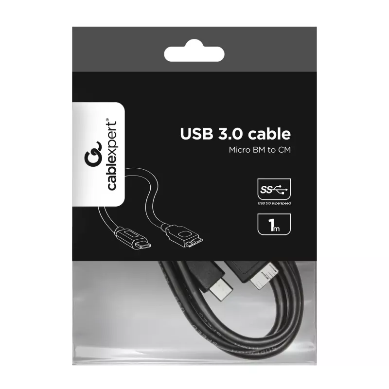 USB cable Gembird CCP-USB3-MBMCM-1M