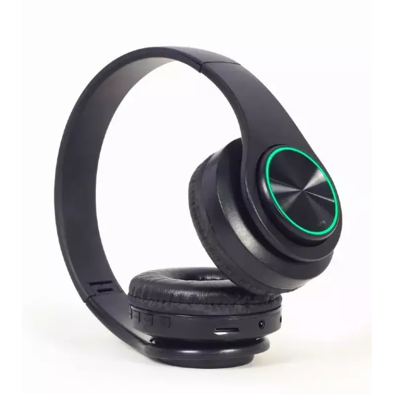 Wired & Wireless Headset GEMBIRD BHP-LED-01, supra-aural, head-band, black, 0.3 m cable, 150 g