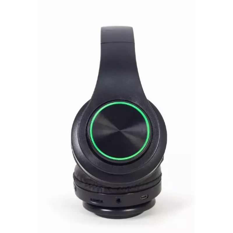 Wired & Wireless Headset GEMBIRD BHP-LED-01, supra-aural, head-band, black, 0.3 m cable, 150 g