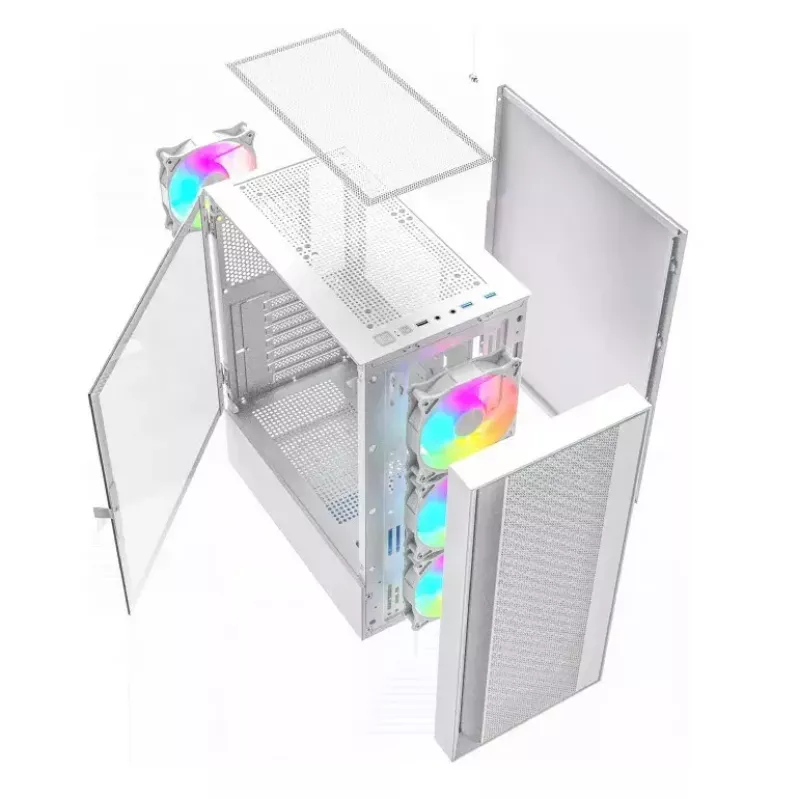 Computer case Fornax 4000 ARGB, ATX, White