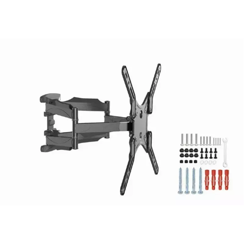 TV mount Gembird WM-60ST-01 for 32–60 inch TVs, VESA 100x100–400x400, up to 36.4 kg, tilt -2°–10°, wall distance 4.2–45.2 cm, black