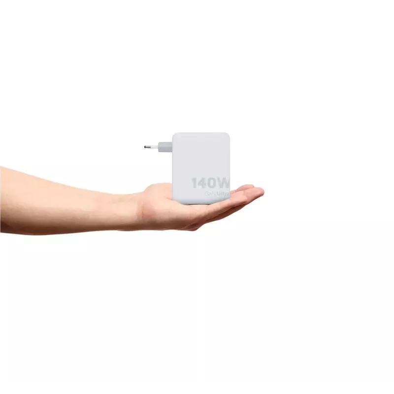 Portable 140W GaN Travel Charger Xtorm XVC2140 with 3× USB-C PD ports and 2 m USB-C cable, white