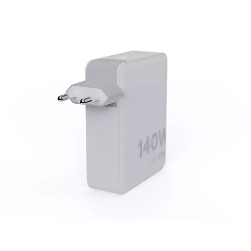 Portable 140W GaN Travel Charger Xtorm XVC2140 with 3× USB-C PD ports and 2 m USB-C cable, white