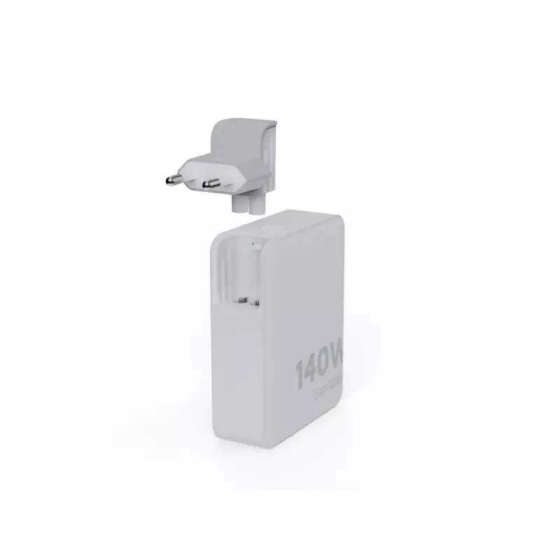 Portable 140W GaN Travel Charger Xtorm XVC2140 with 3× USB-C PD ports and 2 m USB-C cable, white