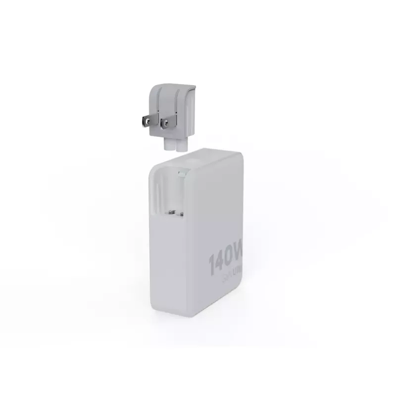 Portable 140W GaN Travel Charger Xtorm XVC2140 with 3× USB-C PD ports and 2 m USB-C cable, white