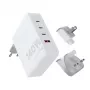 Portable 140W GaN Travel Charger Xtorm XVC2140 with 3× USB-C PD ports and 2 m USB-C cable, white