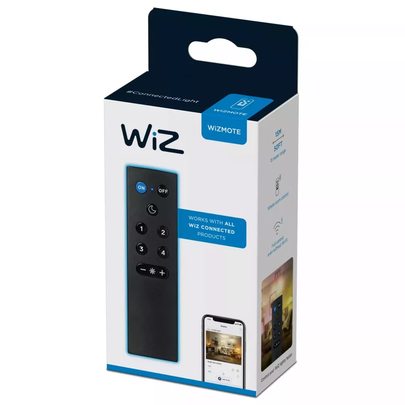 WiZ WiZmote Remote Control Wireless Wi-Fi Black