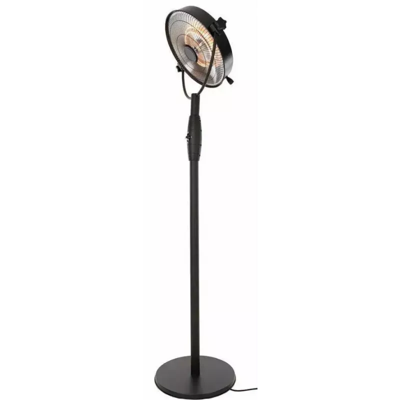 Halogen electric space heater SUNRED Retro, 2100/900 W, for indoor floor use, heats up to 17 m², black/brown
