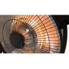Halogen electric space heater SUNRED Retro, 2100/900 W, for indoor floor use, heats up to 17 m², black/brown
