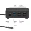 USB-C Quad DisplayLink Docking Station CLUB 3D CSV-2542 — 2× DisplayPort 8K60Hz, 2× HDMI 4K60Hz, PD 100W, 2.5G Ethernet