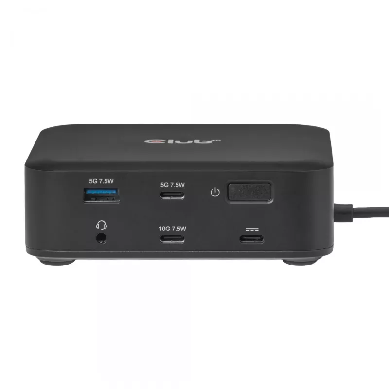 USB-C Quad DisplayLink Docking Station CLUB 3D CSV-2542 — 2× DisplayPort 8K60Hz, 2× HDMI 4K60Hz, PD 100W, 2.5G Ethernet