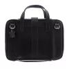 R-Go Tools Laptop bag R-Go Viva, full-grain leather, with integrated laptop stand, shoulder strap, 15.6-inch, black