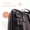 R-Go Tools Laptop bag R-Go Viva, full-grain leather, with integrated laptop stand, shoulder strap, 15.6-inch, black