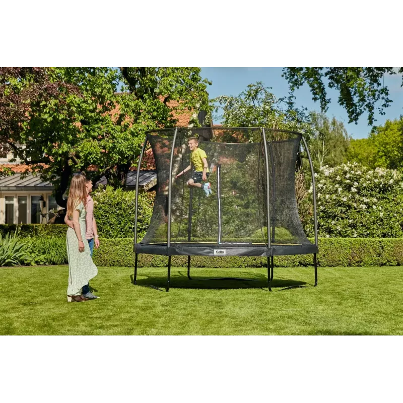 Above ground trampoline Salta Comfort Round, 54 springs, 120 kg max, 3 legs, safety net, outdoor
