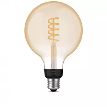 Smart bulb Philips G125 E27 Filament Globe, 7W, Bluetooth/Zigbee, 125×192mm