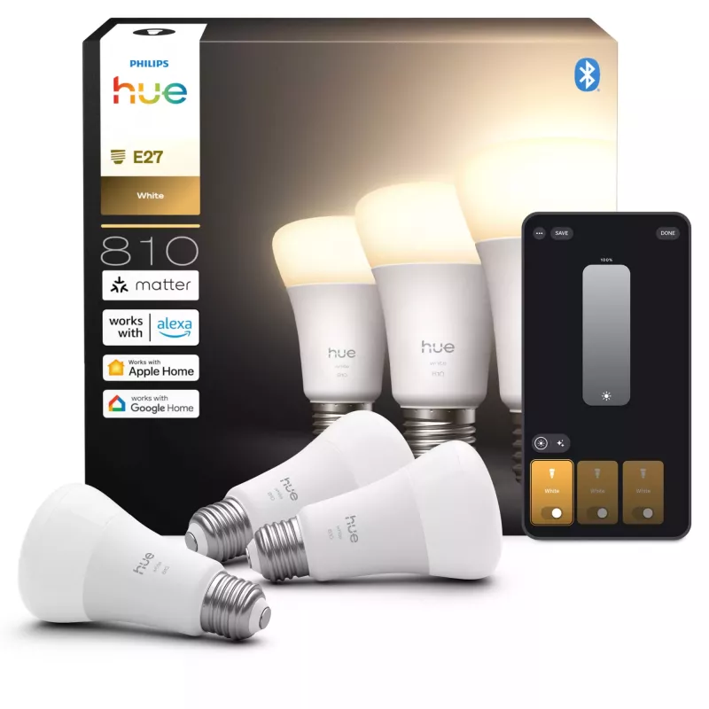 Philips A60 – E27 smart bulb – 810, Bluetooth/Zigbee, LED, E27, A19, Soft white, 2700 K