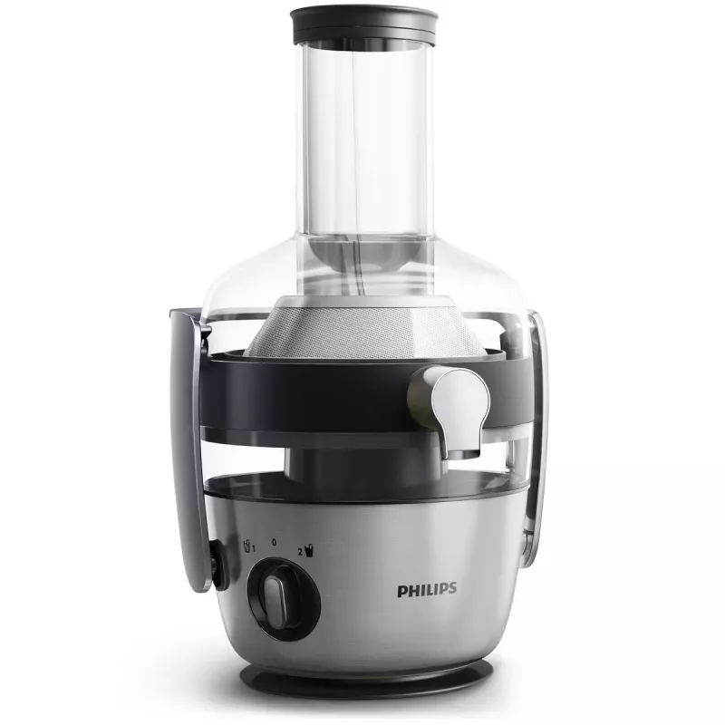 Juice extractor Philips Avance Collection HR1922/21 — 1200 W, metallic, SAN jug, 2 speeds, 8 cm feed tube